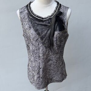 Elegant Black and Gray Women's Top